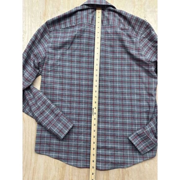 Untuckit Men’s Shirt Plaid XL Gray Long Sleeve Button Down Colored Work Shirt - Picture 6 of 7